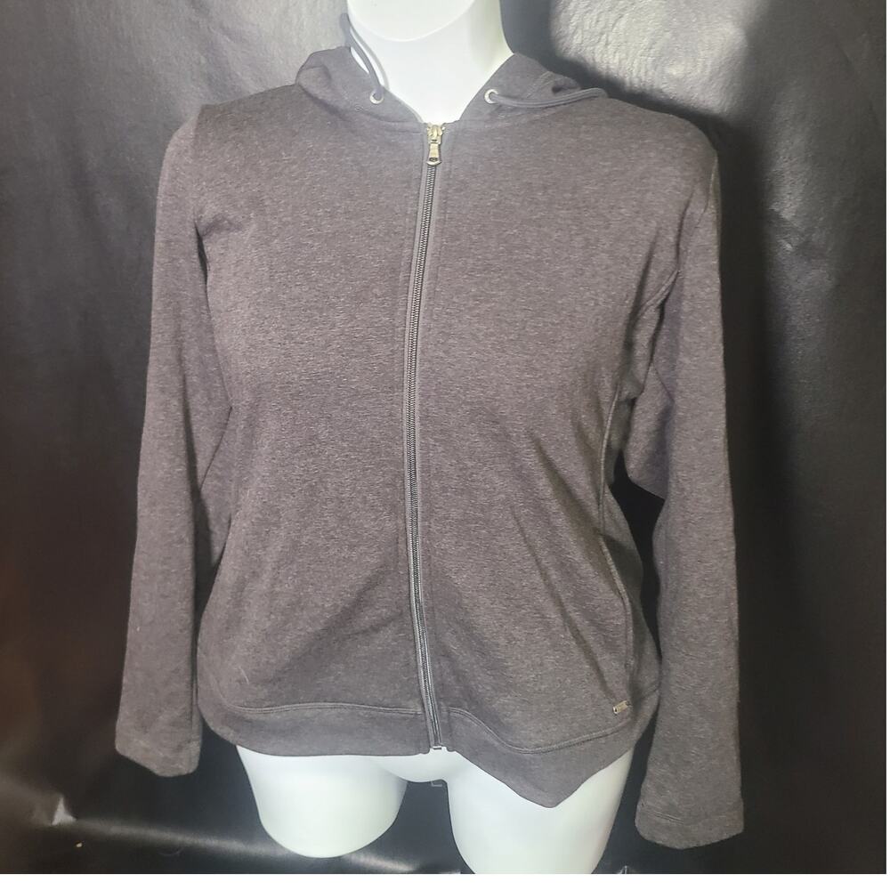 UGG grey faux fur-lined zip-up hoodie sweater size XL